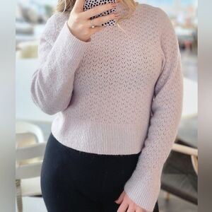 H&M Light Purple Crew Neck Sweater